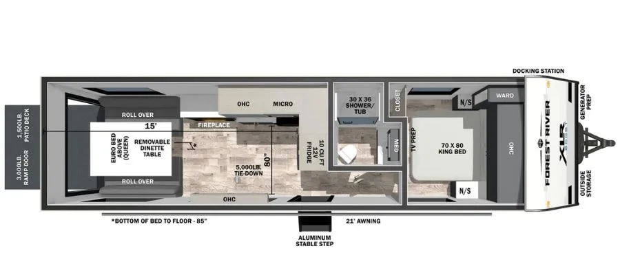 2027 Forest River XLR Boost 2715B - Floor plan