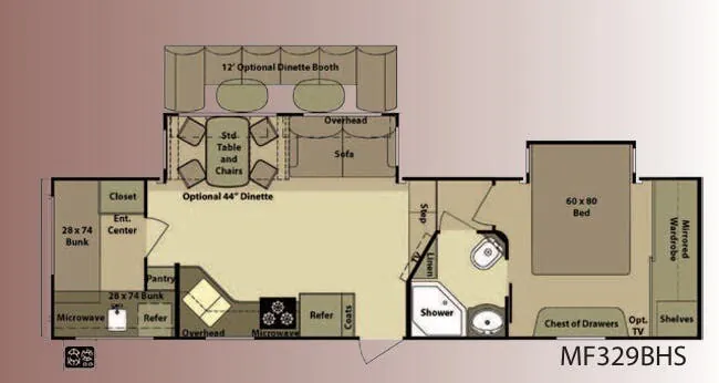 Highland Ridge Mesa Ridge MF329BHS floor plan