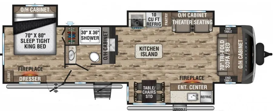 2022 Venture Sporttrek Touring 333VMI - Floor plan
