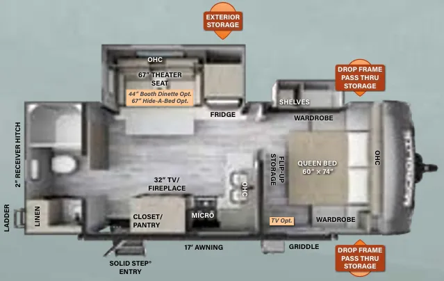 Forest River Flagstaff Micro Lite 25FBLS floor plan