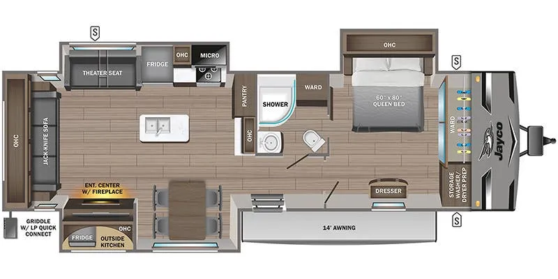 2024 Jayco Jay Flight 340RLK floor plan