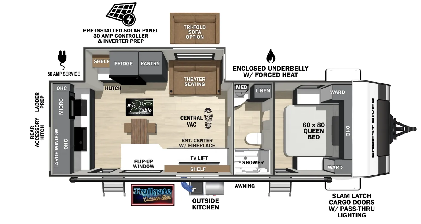 2026 FOREST RIVER IBEX 25MLB - Floor plan