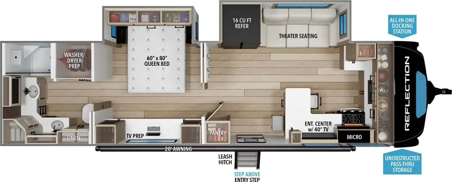 Grand Design Reflection 322FKTS floor plan