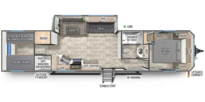 2023 Forest River Timberwolf 39TN floor plan