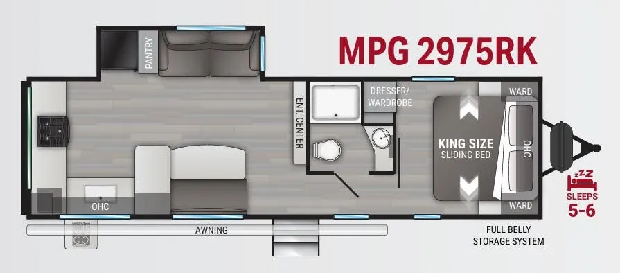 Cruiser RV MPG 2975RK floor plan