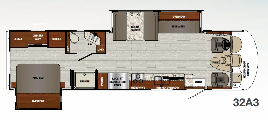 Forest River Georgetown 3 Series GT3 32A3 floor plan