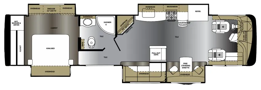 Forest River Berkshire XL 40QL floor plan
