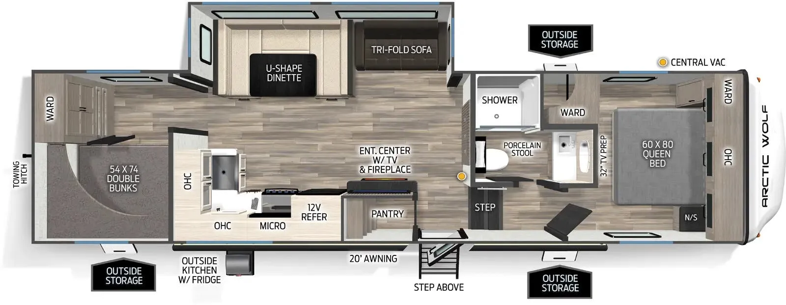 Forest River Arctic Wolf 287BH floor plan
