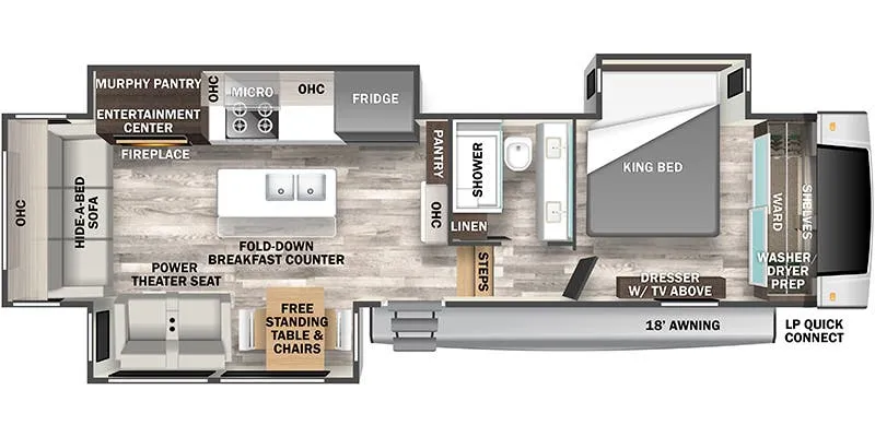 Forest River Cedar Creek 345IK floor plan
