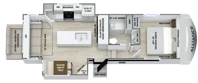 Alliance RV Avenue All-Access 25RL floor plan
