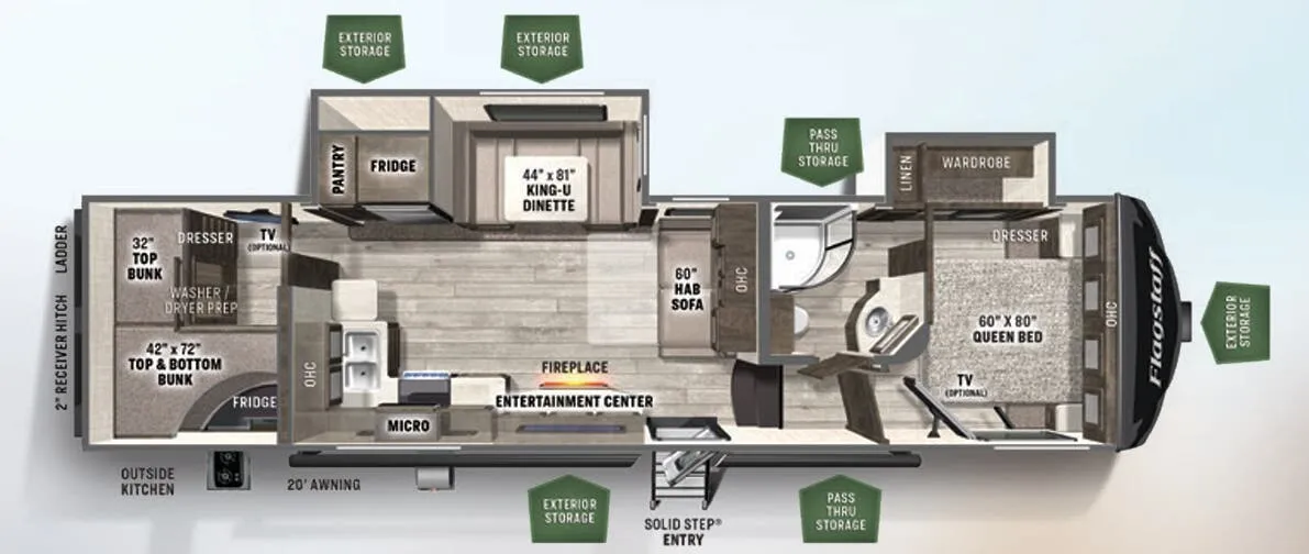 Forest River Flagstaff Super Lite 529BH floor plan
