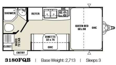 Coachmen M-Series 3180FQB floor plan