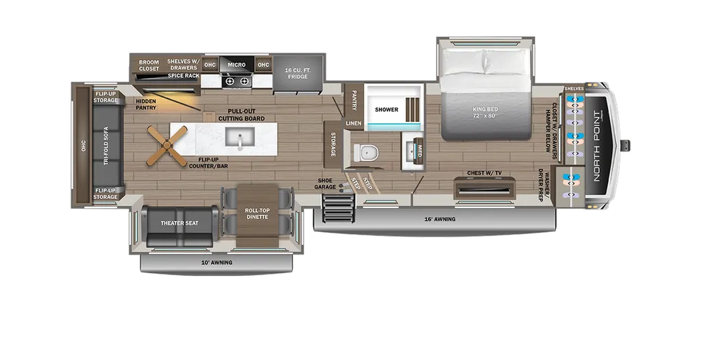 2027 Jayco North Point 310RLTS floor plan