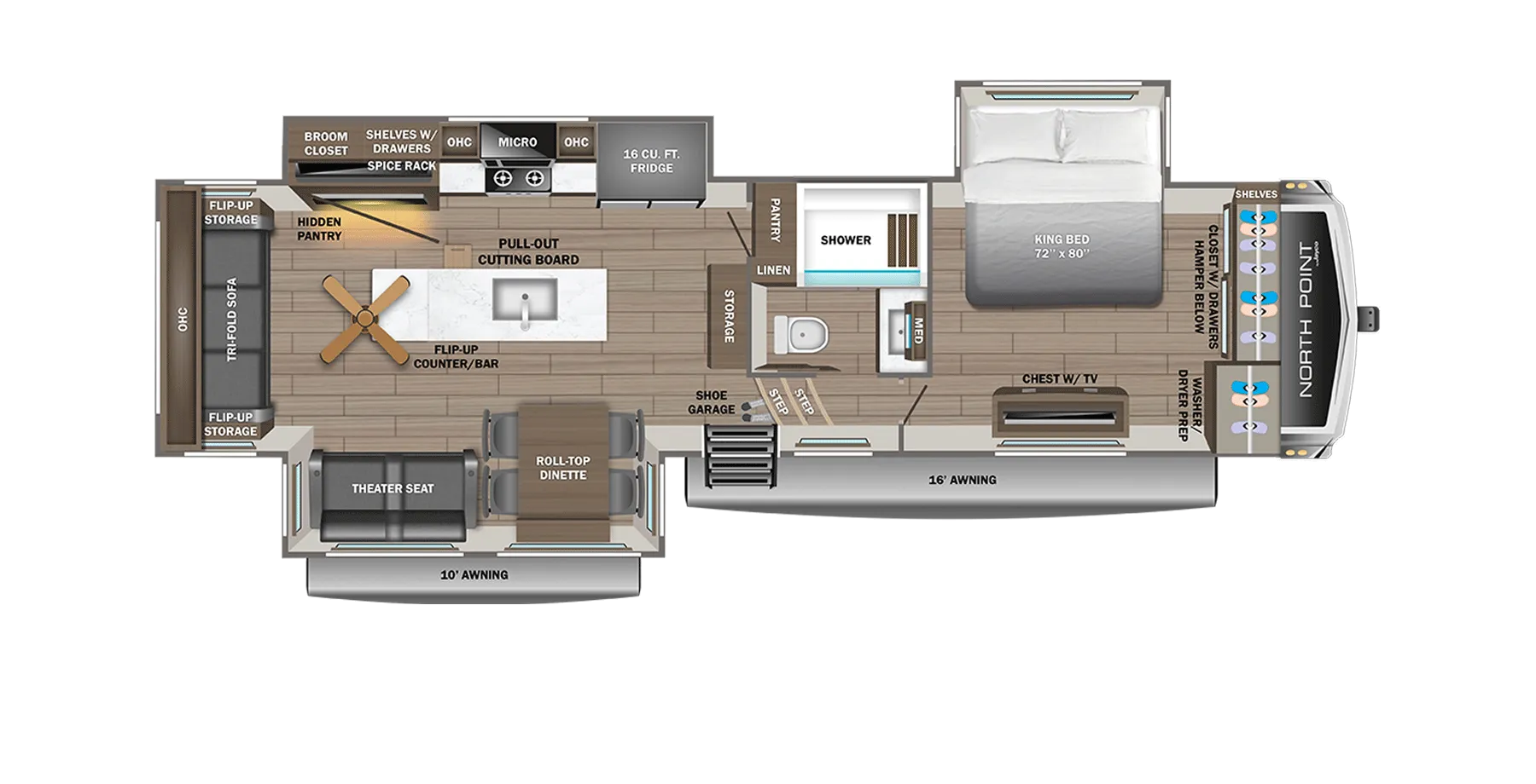 2027 Jayco North Point 310RLTS - Floor plan
