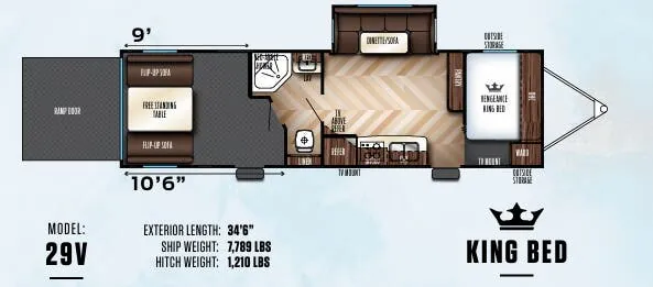 Forest River Vengeance 29V floor plan