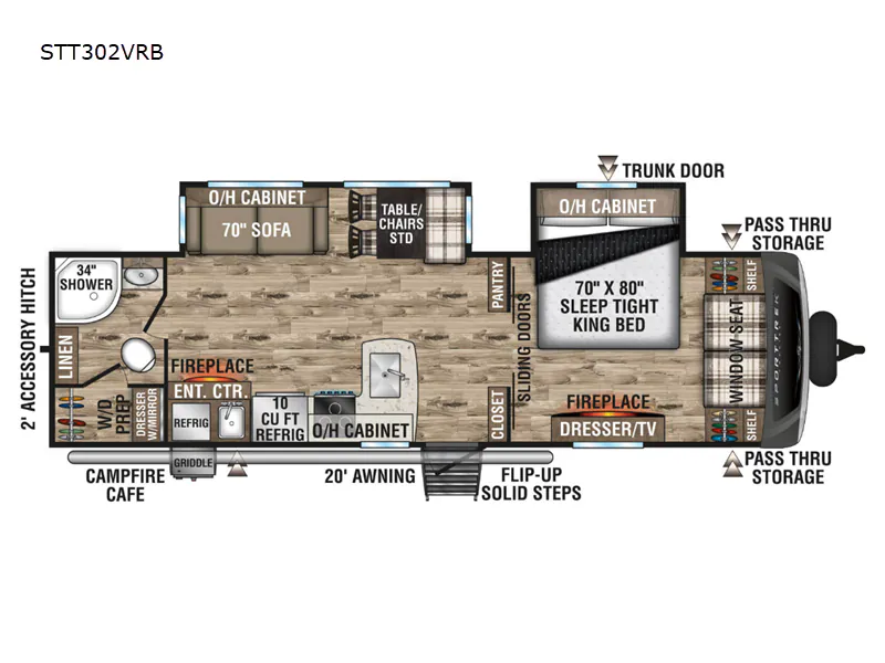 2024 Venture RV SportTrek Touring Edition STT302VRB - Floor plan