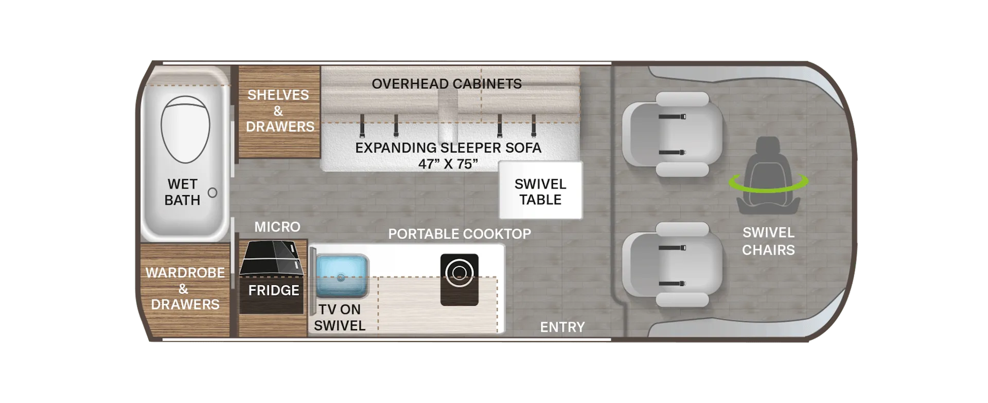 Thor Motor Coach Talavera 1910 floor plan