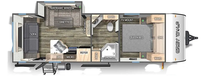 2024 Forest River Cherokee Black Label 23MKBL - Floor plan