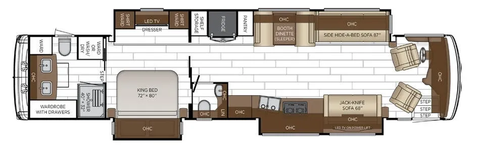 Newmar Dutch Star 4325 floor plan