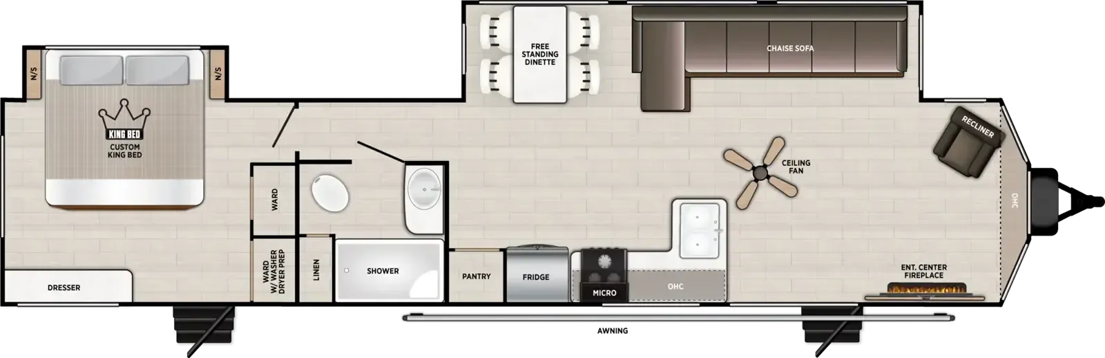 Forest River Salem Villa 40FDEN floor plan