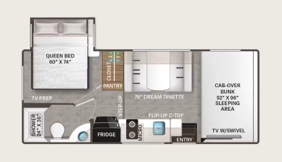 2027 Thor Motor Coach Geneva 22VZ - Floor plan