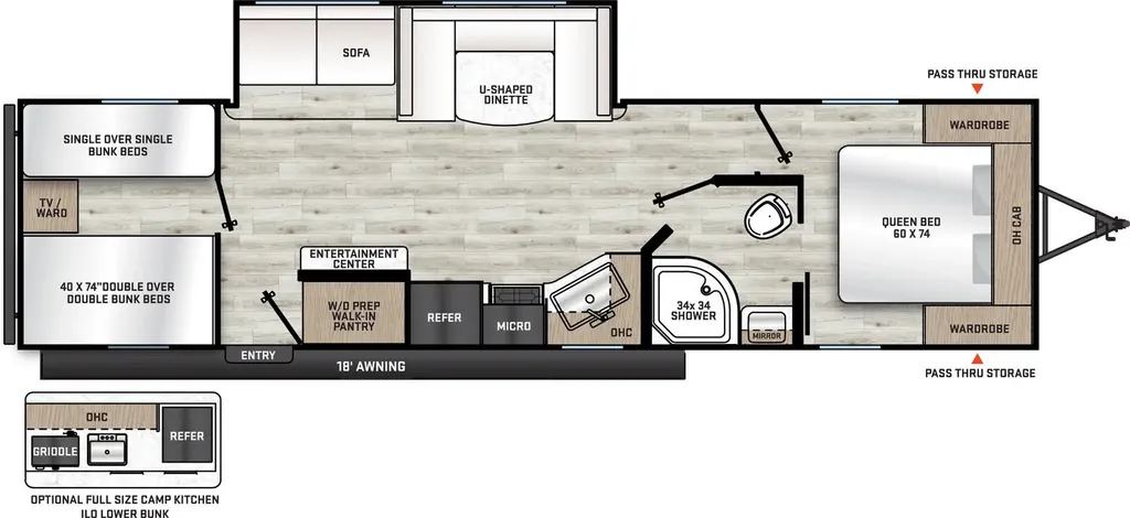 2026 Coachmen Catalina Summit Series 8 281QBUNK floor plan