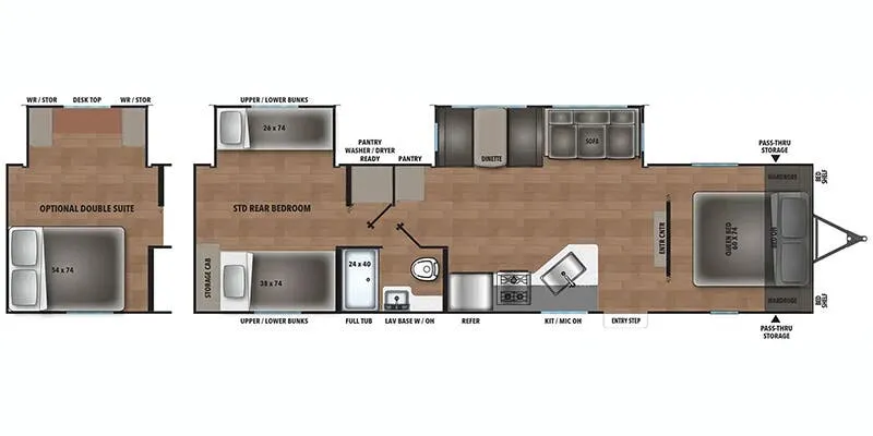 Coachmen Northern Spirit DLX 5320BEDS floor plan