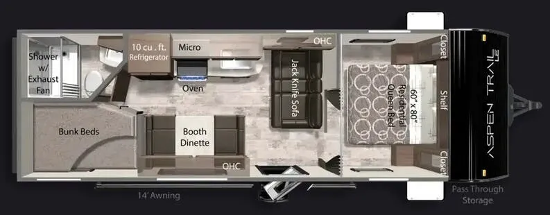 Dutchmen Aspen Trail LE 25BH floor plan