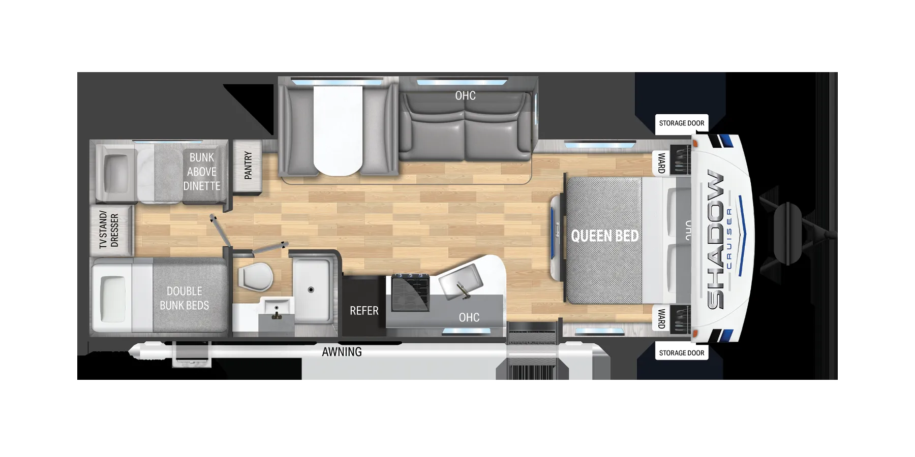Cruiser RV Shadow Cruiser 280QBS floor plan