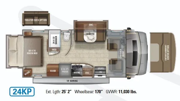 Jayco Melbourne Prestige 24KP floor plan