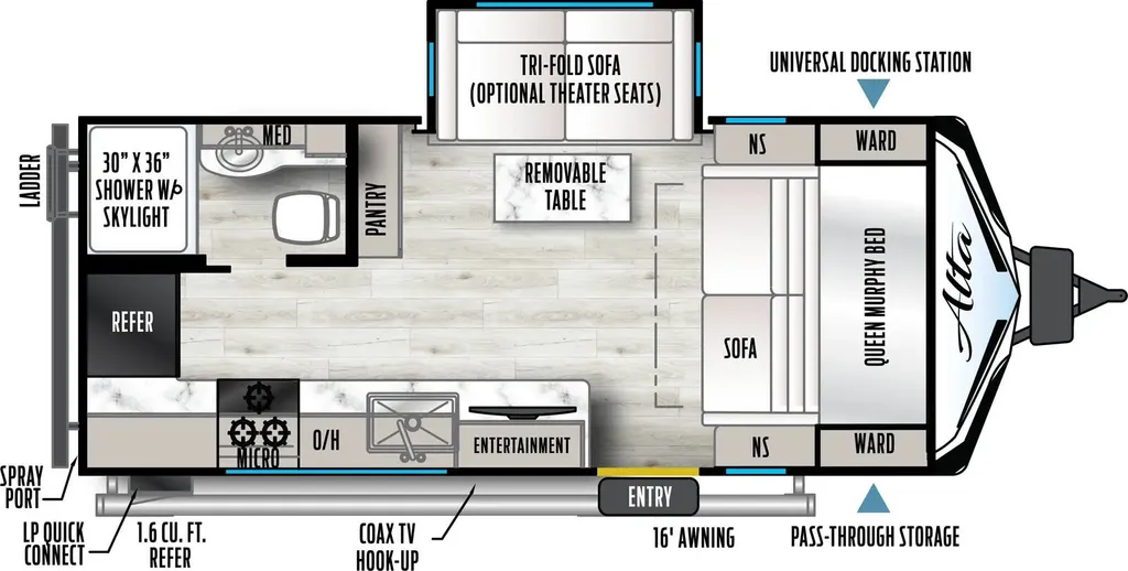 2025 East to West Alta 1900MMK floor plan