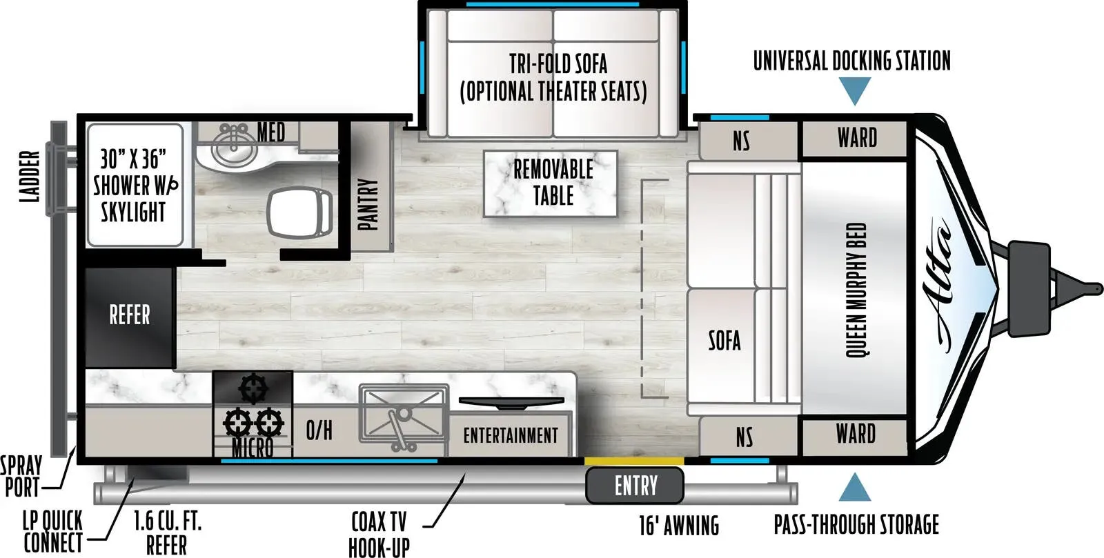 2025 East to West Alta 1900MMK - Floor plan