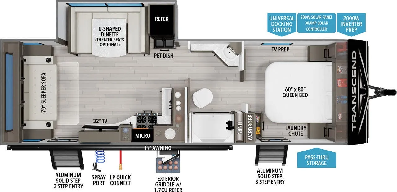 2025 Grand Design Transcend 245RLT - Floor plan