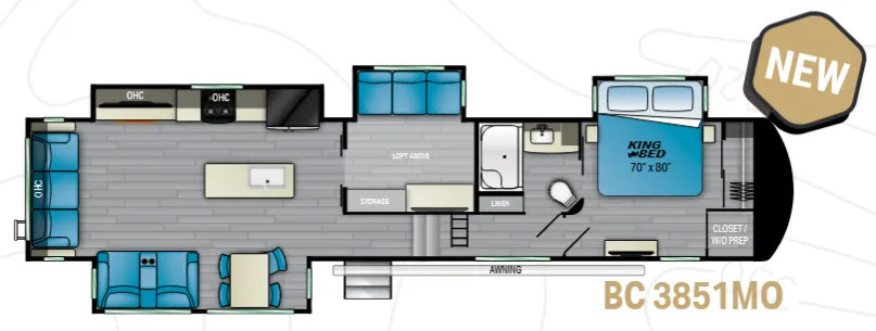 Heartland Big Country 3851MO floor plan