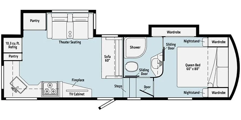 Forest River Flagstaff E-Pro E19FBS floor plan