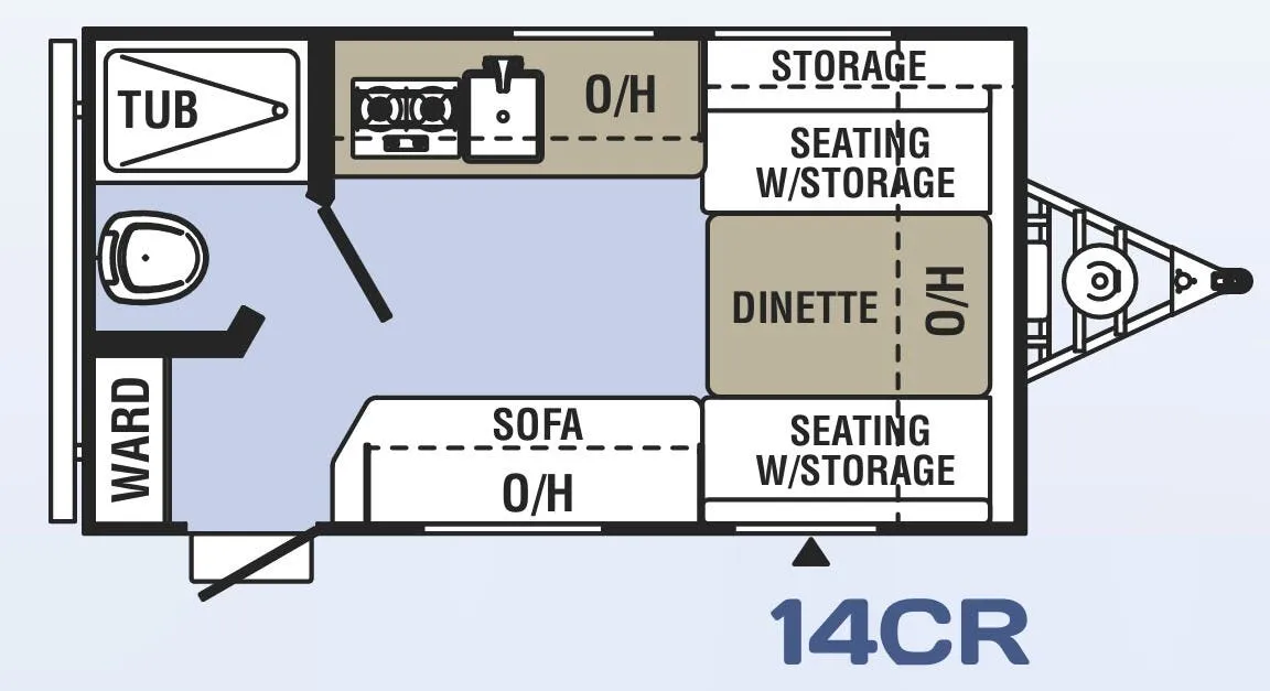 Coachmen Clipper Cadet 14CR floor plan