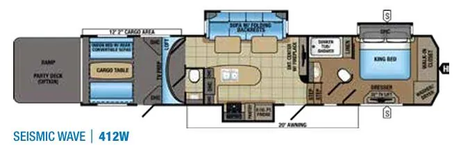 Jayco Seismic Wave 412W floor plan