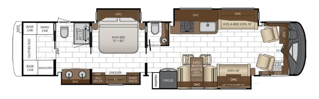 Newmar Essex 4545 floor plan