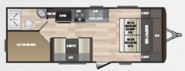 Keystone Hideout LHS 212LHS floor plan