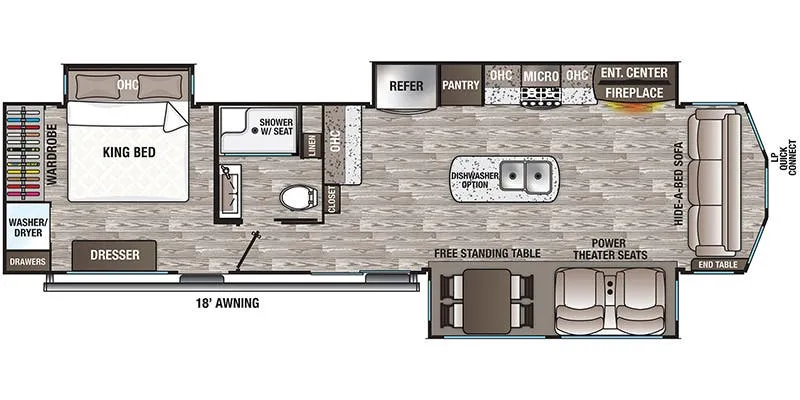 2015 Forest River Cedar Creek Cottage 40CCK - Floor plan