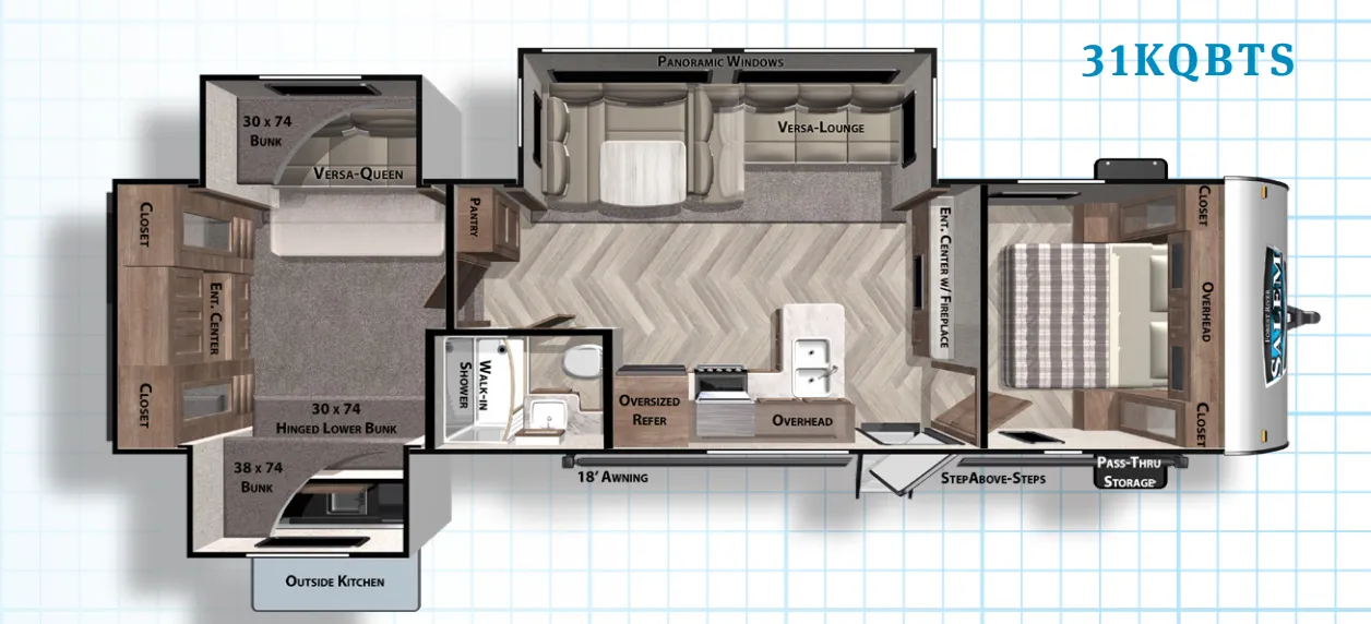 Forest River Salem 31KQBTS floor plan