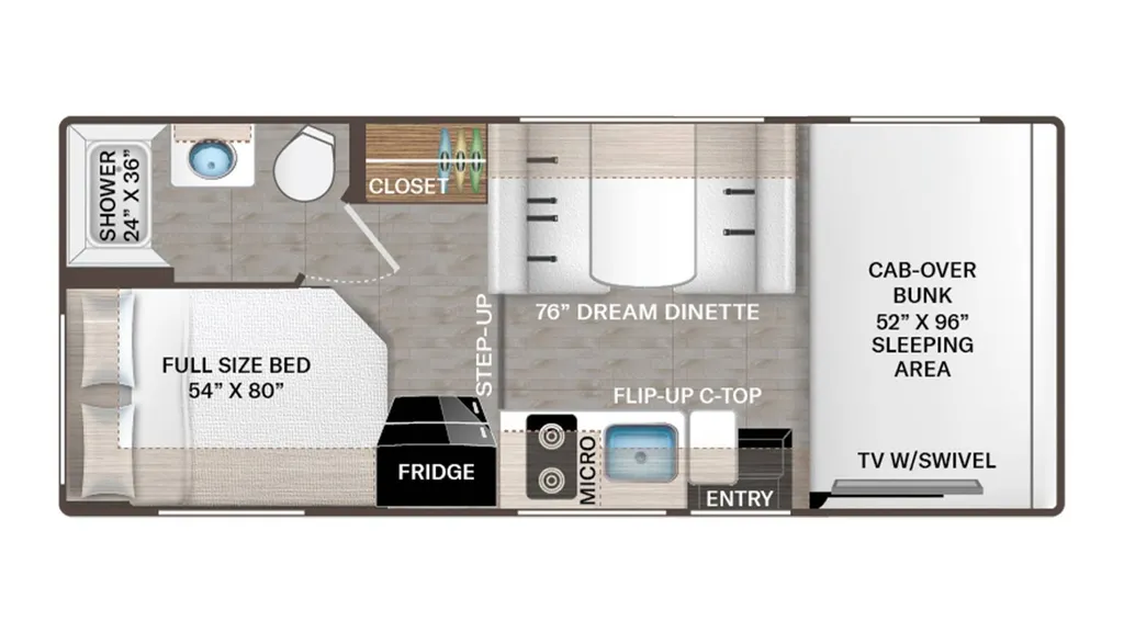 2026 Thor Motor Coach Freedom Elite 21HE floor plan