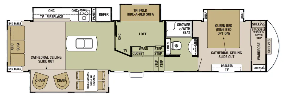Forest River Cedar Creek Silverback 37MBH floor plan