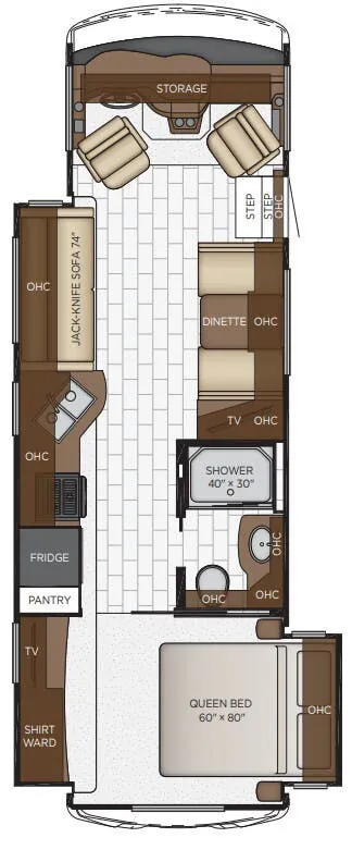 Newmar Bay Star Sport 3014 floor plan