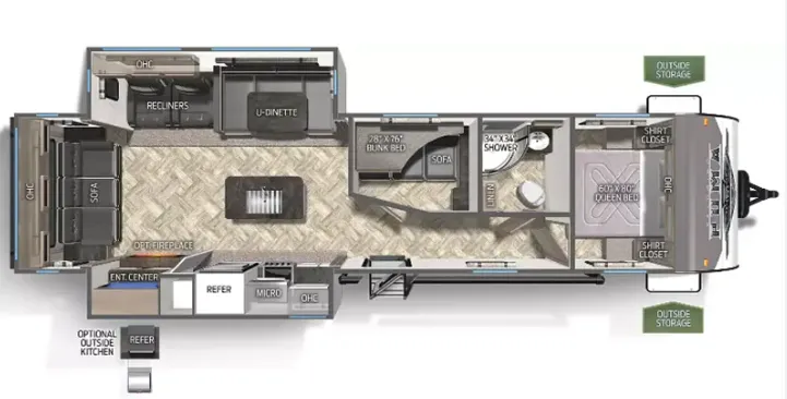 Palomino Puma 32MBDS floor plan