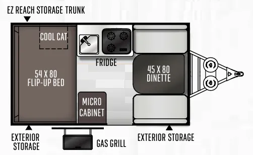 Forest River Flagstaff Hard Side T12RB floor plan