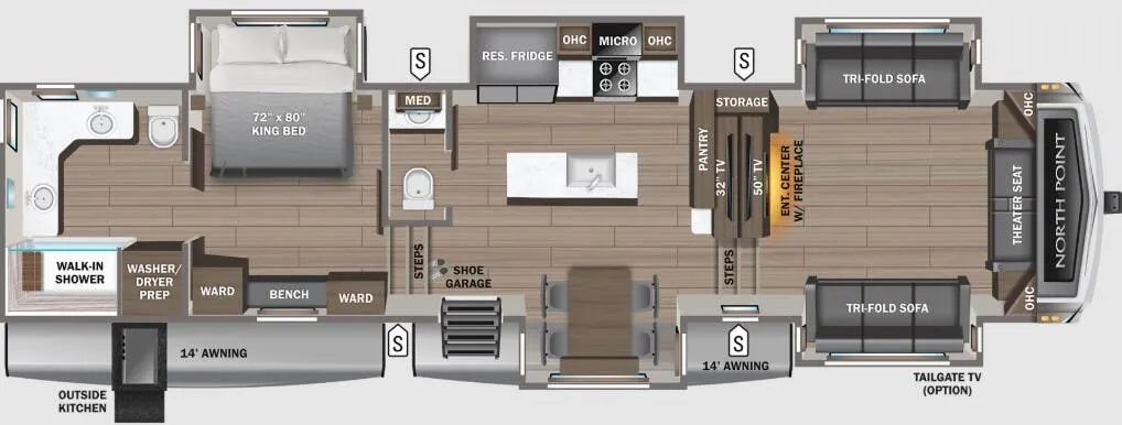 Jayco North Point 382FLRB floor plan