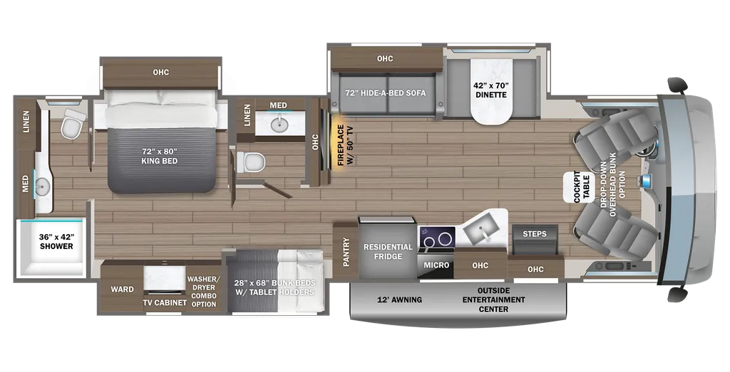 2024 Jayco Precept Prestige 36B floor plan