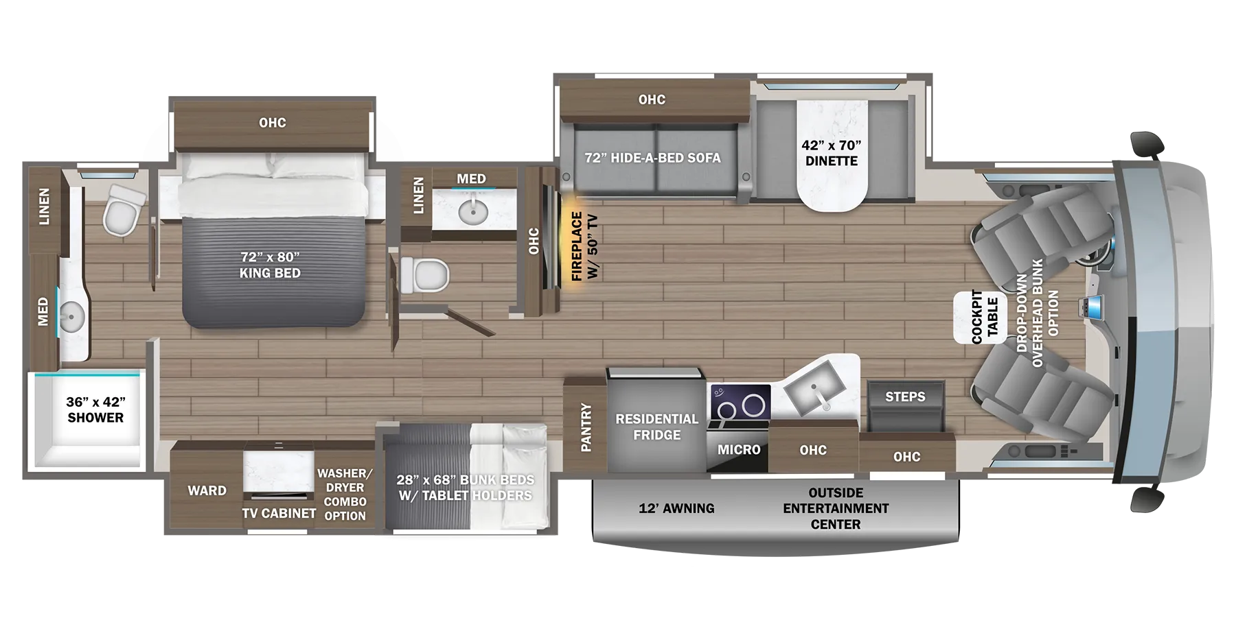 2024 Jayco Precept Prestige 36B - Floor plan