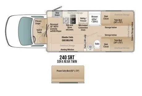 Coach House Platinum II 240 SRT floor plan